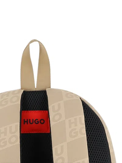 Hugo Boss Logo-patch Backpack In Blue