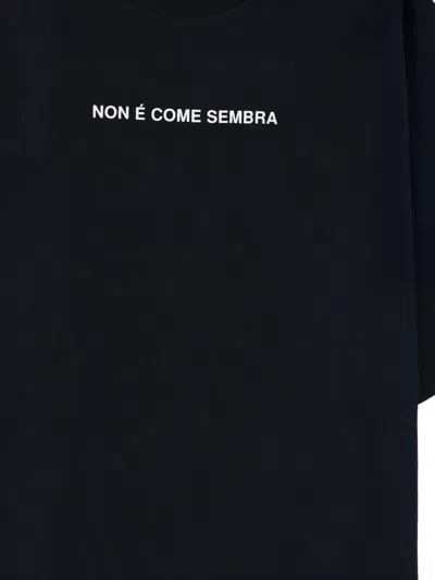 Aspesi Slogan Oversized T-shirt In Blue