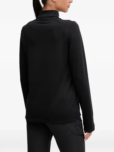 Peak Performance Half-zip Moc-neck Sweatshirt In Black