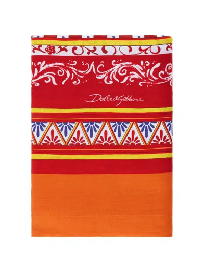 Dolce & Gabbana Tovaglia 200x340 Cm In Orange
