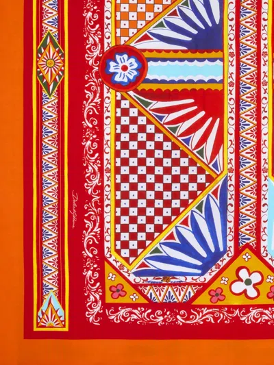 Dolce & Gabbana Tovaglia 200x340 Cm In Orange