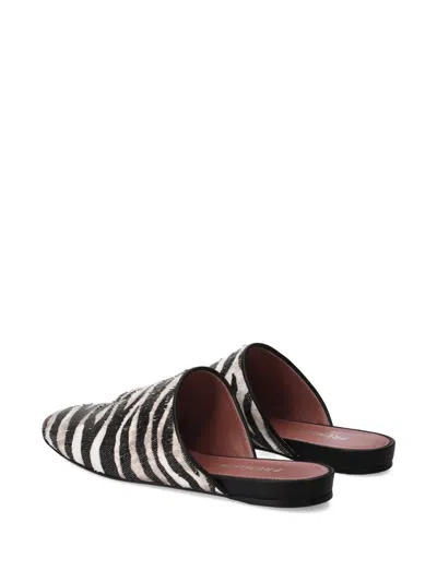 Premiata Zebra-pattern Mules In Black