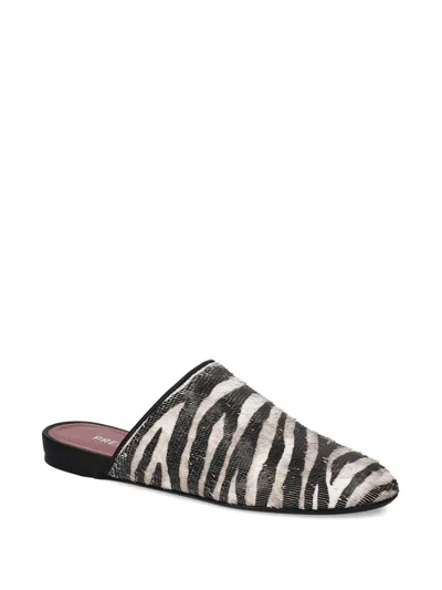 Premiata Zebra-pattern Mules In Black