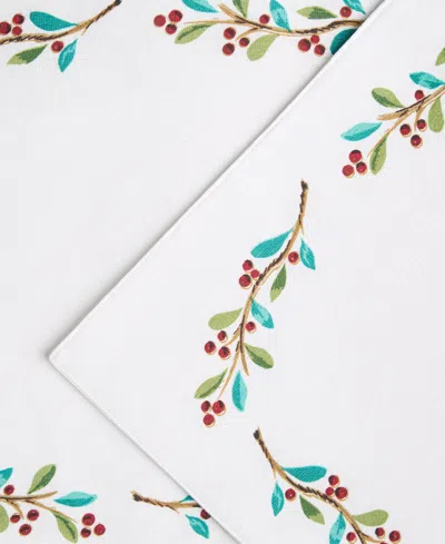 Fiesta Holly Sprig 4 Pack Placemat In White