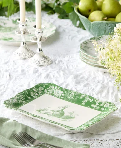 Certified International Le Jardin Rectangular Platter In Green