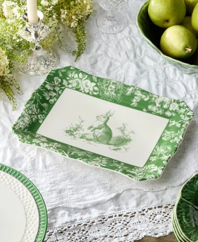 Certified International Le Jardin Rectangular Platter In Green