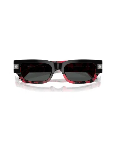 Versace Rectangle-frame Sunglasses In Green