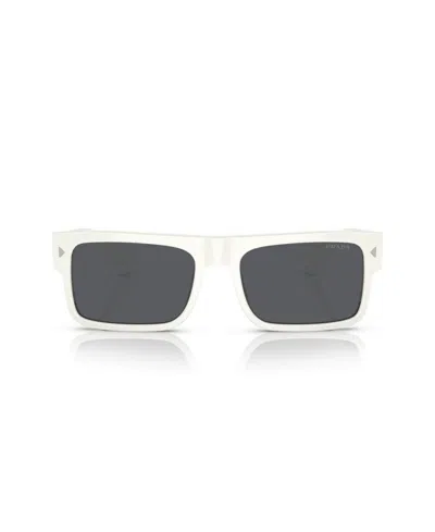 Prada Eyewear Rectangle Frame Sunglasses In Gray