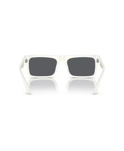 Prada Eyewear Rectangle Frame Sunglasses In Gray