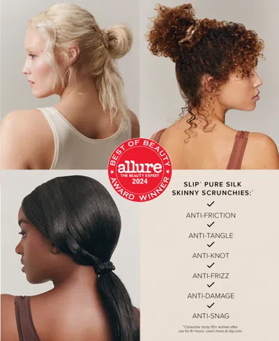Slip Pure Silk Skinny Scrunchies Set Of 6 In Multi