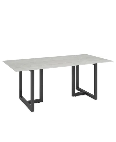 Macy's Emila Rectangular Sintered Stone Dining Table, Created For  In Black