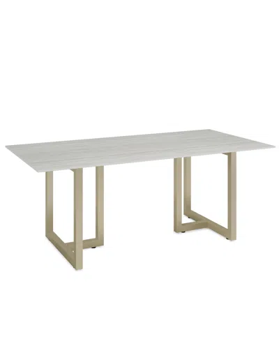 Macy's Emila Rectangular Sintered Stone Dining Table, Created For  In Gray