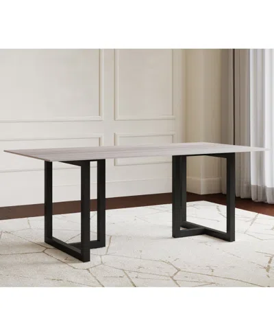 Macy's Emila Rectangular Sintered Stone Dining Table, Created For  In Black