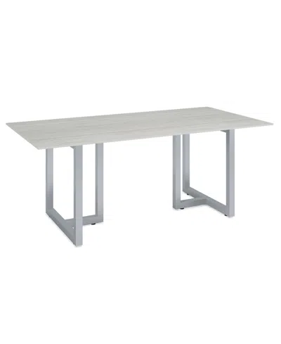 Macy's Emila Rectangular Sintered Stone Dining Table, Created For  In Silver