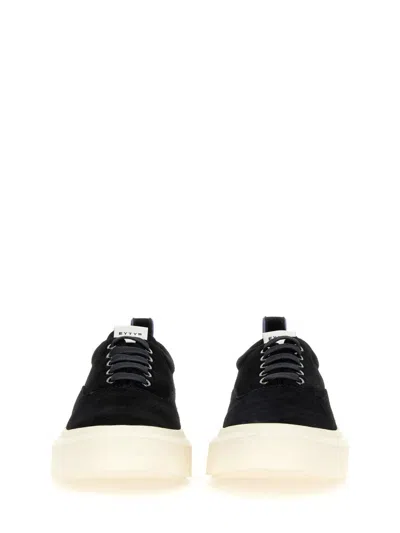 Eytys Suede Upper Rubber Sole Pull Tab Sneaker In Black