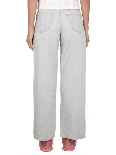 Marc Jacobs Monogram Denim Pants In Blue