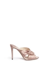 JIMMY CHOO 'Keely 100' knot bow satin mules