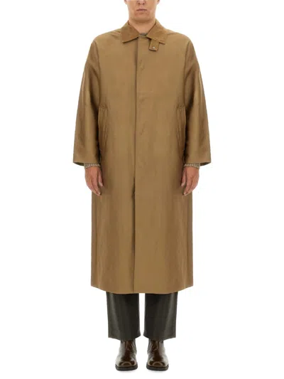 Sunflower Corduroy-collar Trench Coat In Brown