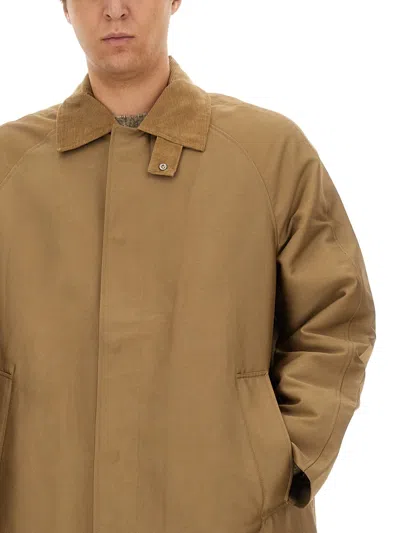 Sunflower Corduroy-collar Trench Coat In Brown