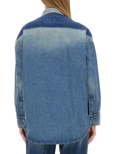 Victoria Beckham Oversized Denim Shirt In Blue