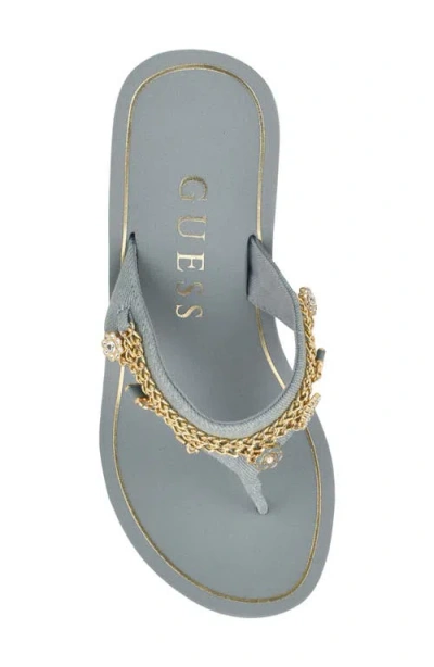 Guess Sutton Platform Wedge Sandal In Gray