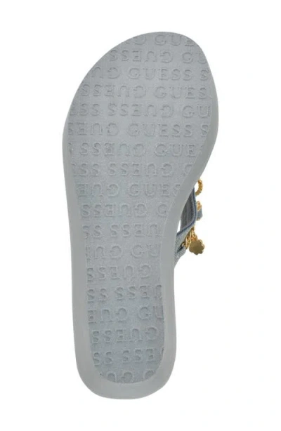 Guess Sutton Platform Wedge Sandal In Gray