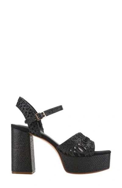 Marc Fisher Ltd Chayse Ankle Strap Platform Sandal In Black