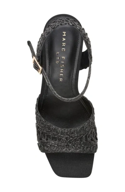 Marc Fisher Ltd Chayse Ankle Strap Platform Sandal In Black