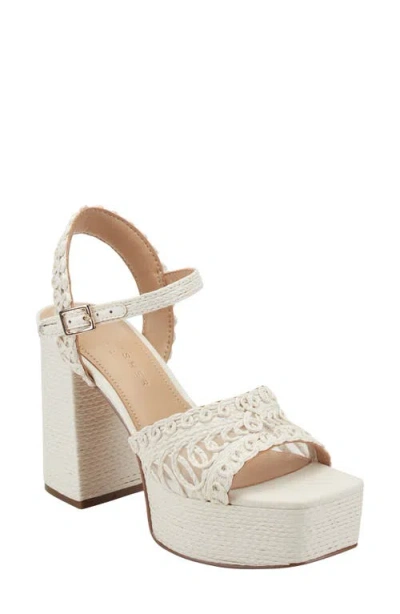Marc Fisher Ltd Chayse Ankle Strap Platform Sandal In Neutral