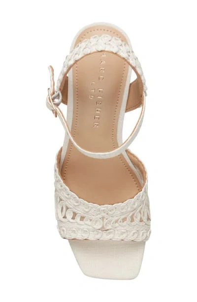 Marc Fisher Ltd Chayse Ankle Strap Platform Sandal In Neutral