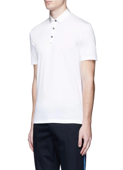 Shop Lanvin Ribbon Collar Polo Shirt