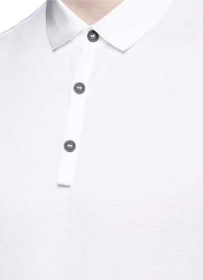 Shop Lanvin Ribbon Collar Polo Shirt