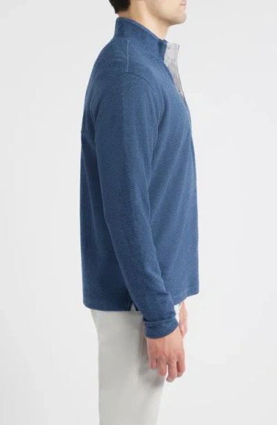 Johnnie-o Ransel Quarter Snap Placket Pullover In Blue