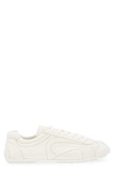 Prada Mens Neutral Montecarlo Re-edition 2005 Antiqued Leather Low-top Trainers Eur 42.5 / 8.5 Uk