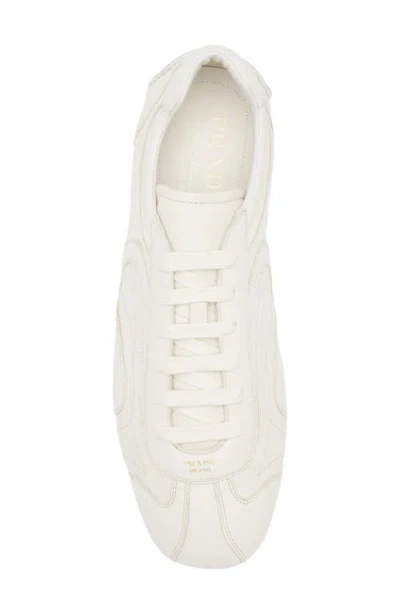 Prada Mens Neutral Montecarlo Re-edition 2005 Antiqued Leather Low-top Trainers Eur 42.5 / 8.5 Uk