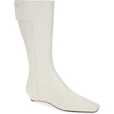 Courrèges White Heritage Flat Tall Boots In White
