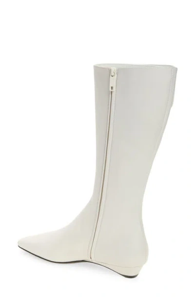 Courrèges White Heritage Flat Tall Boots In White