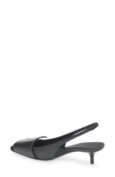 Courrèges Fold Kitten Heel Slingback Pump In Black