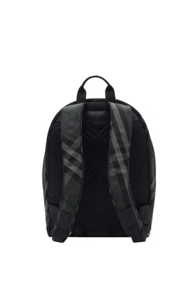Burberry Check-pattern Knight-plaque Backpack In Gray