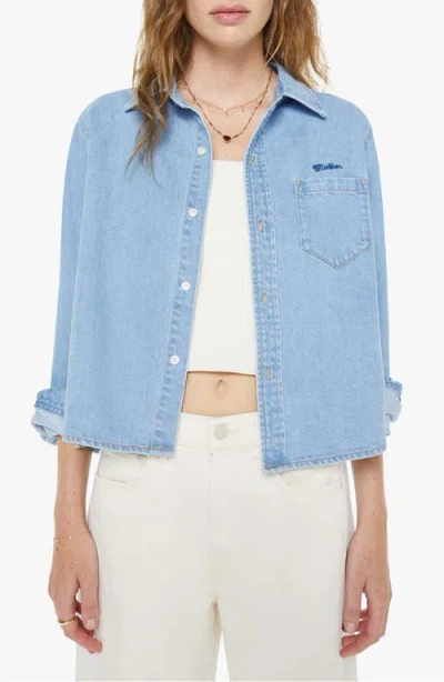 Mother Denim Honor Roll Shirt In Blue