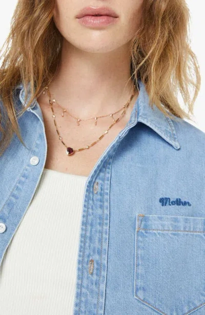 Mother Denim Honor Roll Shirt In Blue