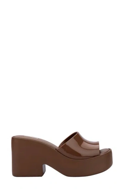 Melissa Posh Platform Slide Sandal In Brown