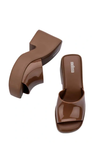 Melissa Posh Platform Slide Sandal In Brown