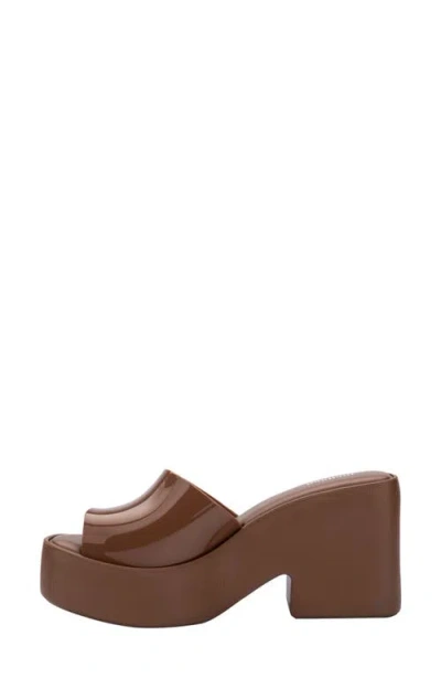 Melissa Posh Platform Slide Sandal In Brown