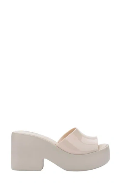 Melissa Posh Platform Slide Sandal In Neutral
