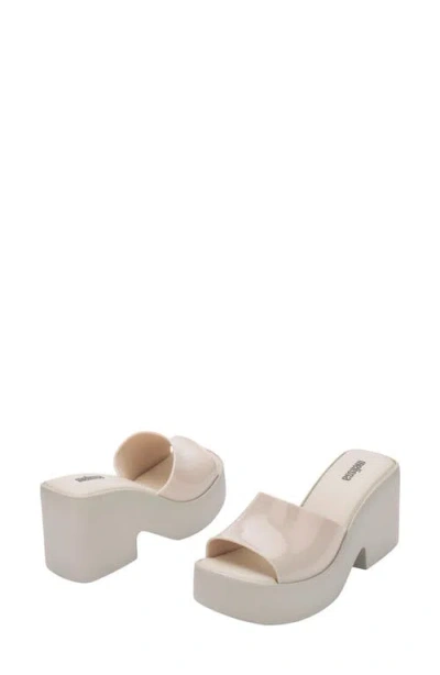 Melissa Posh Platform Slide Sandal In Neutral