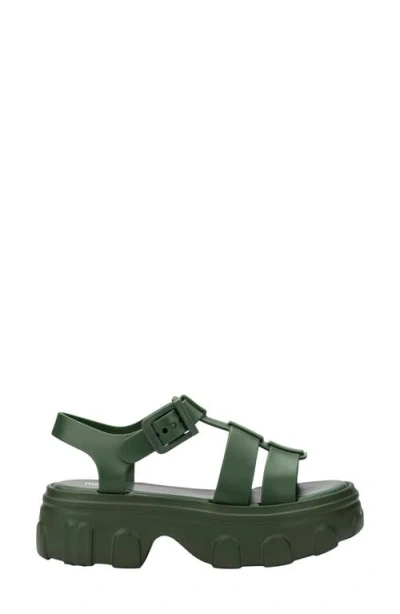 Melissa Ella Ankle Strap Platform Sandal In Green