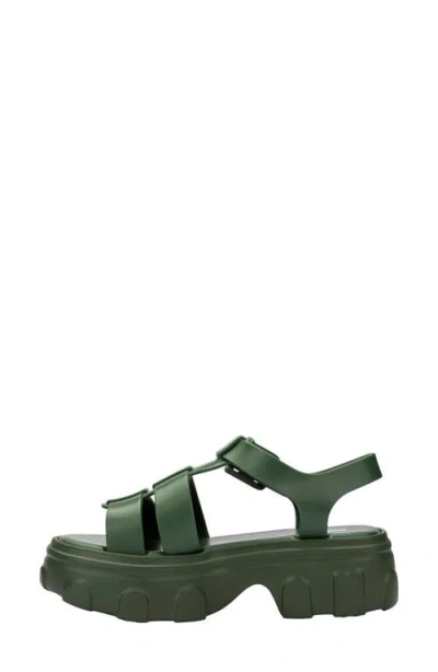 Melissa Ella Ankle Strap Platform Sandal In Green