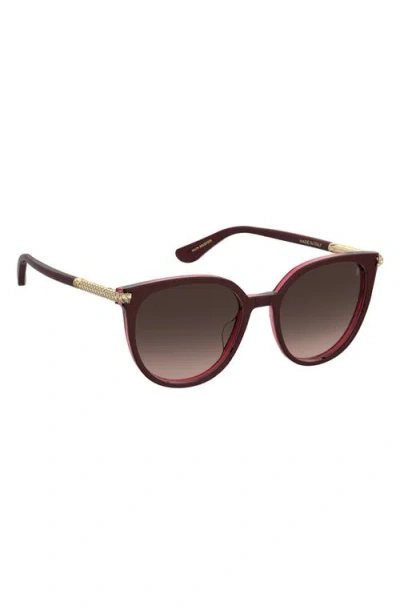 Stuart Weitzman 55mm Gradient Square Sunglasses In Brown