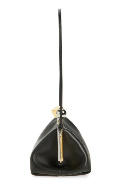 Jacquemus Le Berlingot Black Crossbody Bag With Removable Strap In Leather For Women In Black